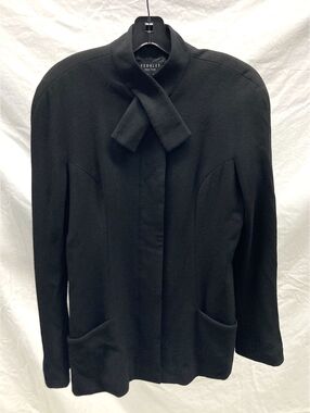 Yeohlee Black Lagenlook Jacket w/ Snap Button Collar 12